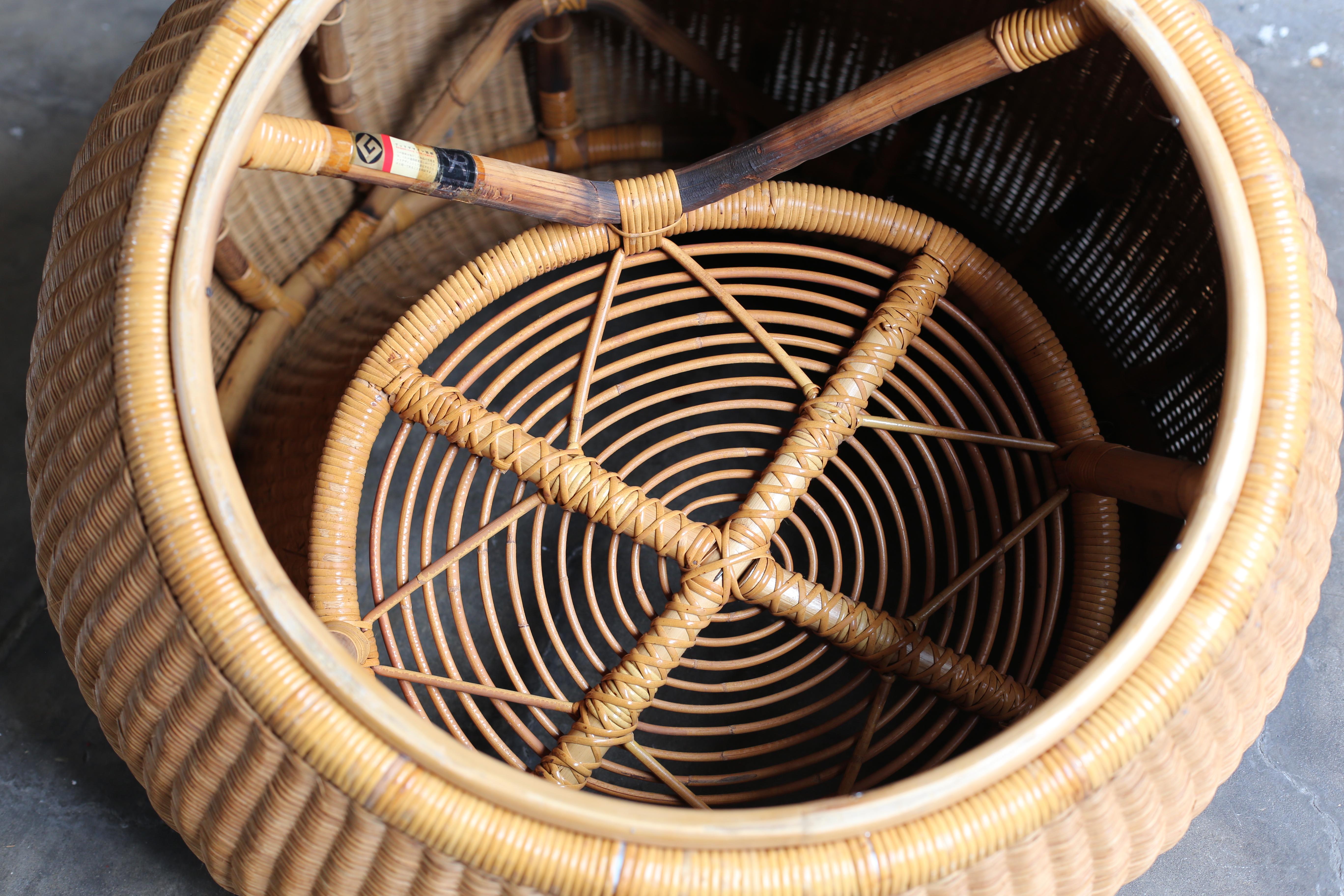 Rattan Lounge Chair by Isamu Kenmochi, circa 1960s 3