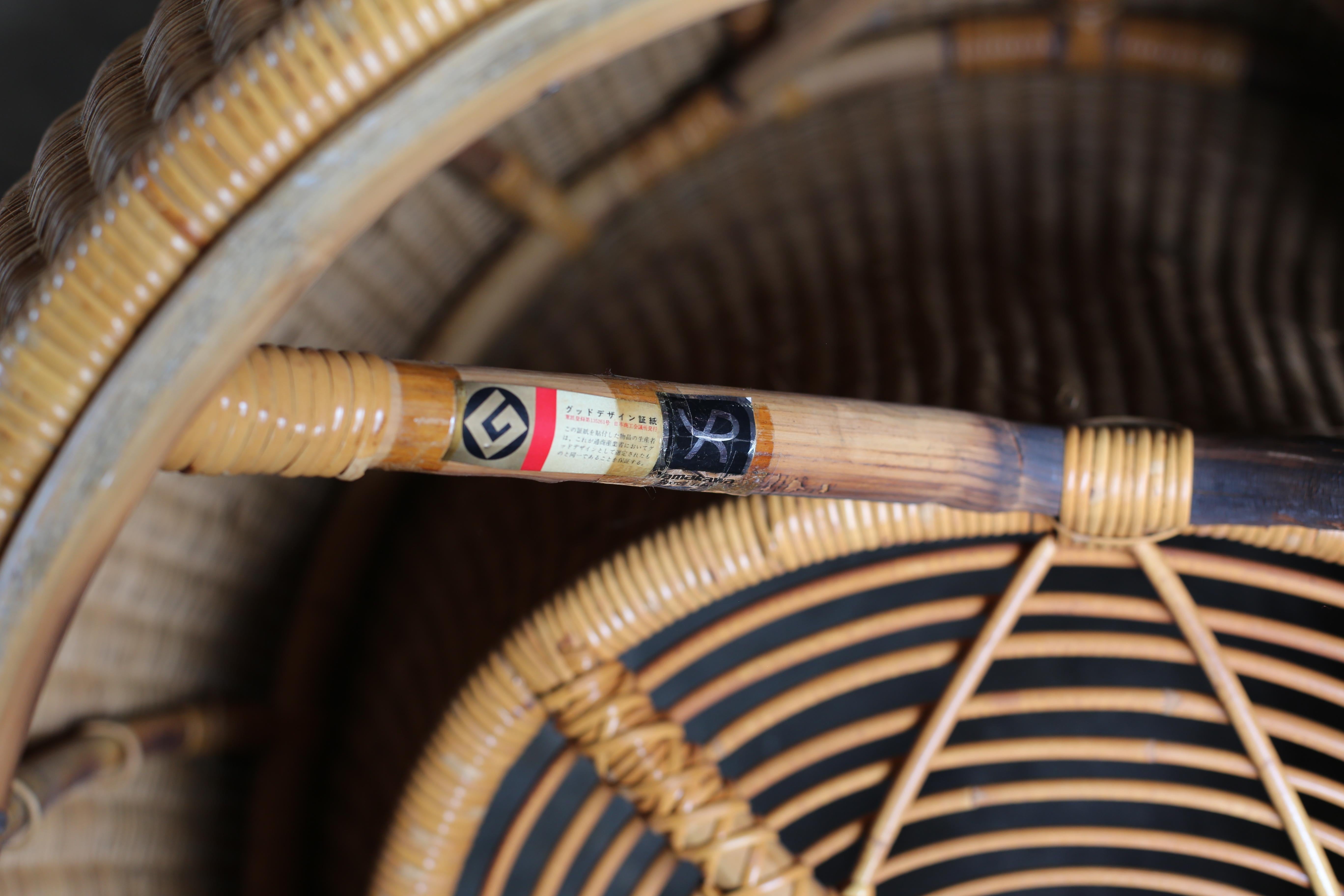 Rattan Lounge Chair by Isamu Kenmochi, circa 1960s 4