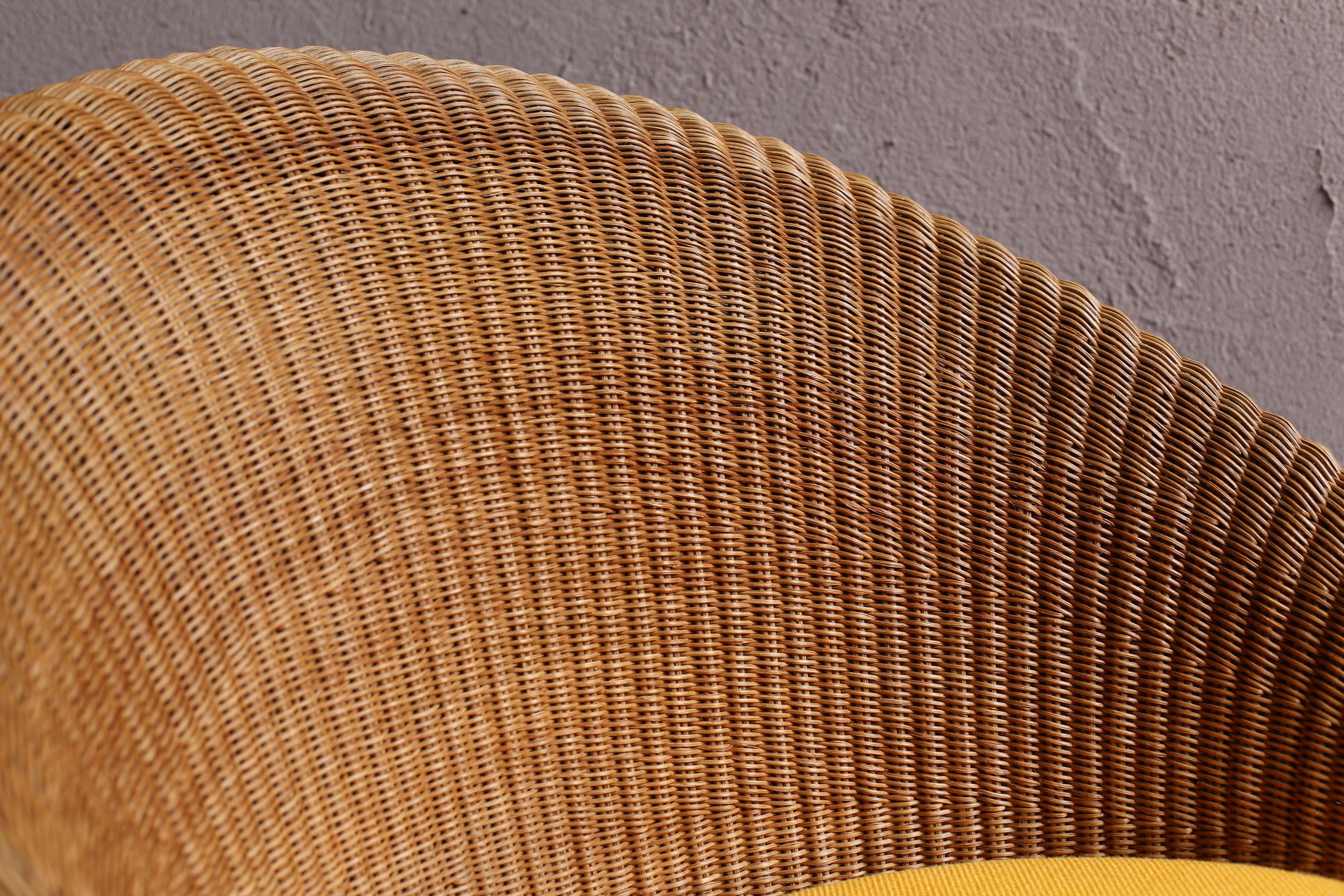 Mid-20th Century Rattan Lounge Chair by Isamu Kenmochi, circa 1960s