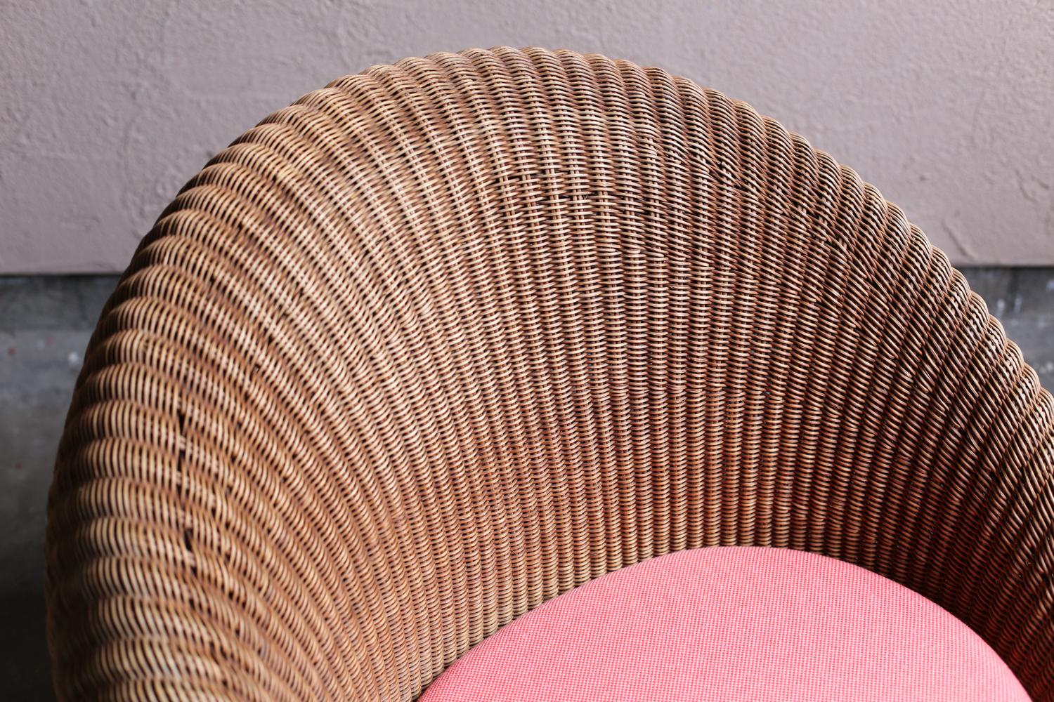 Chaise longue en rotin par Isamu Kenmochi, vers 1960 en vente 1