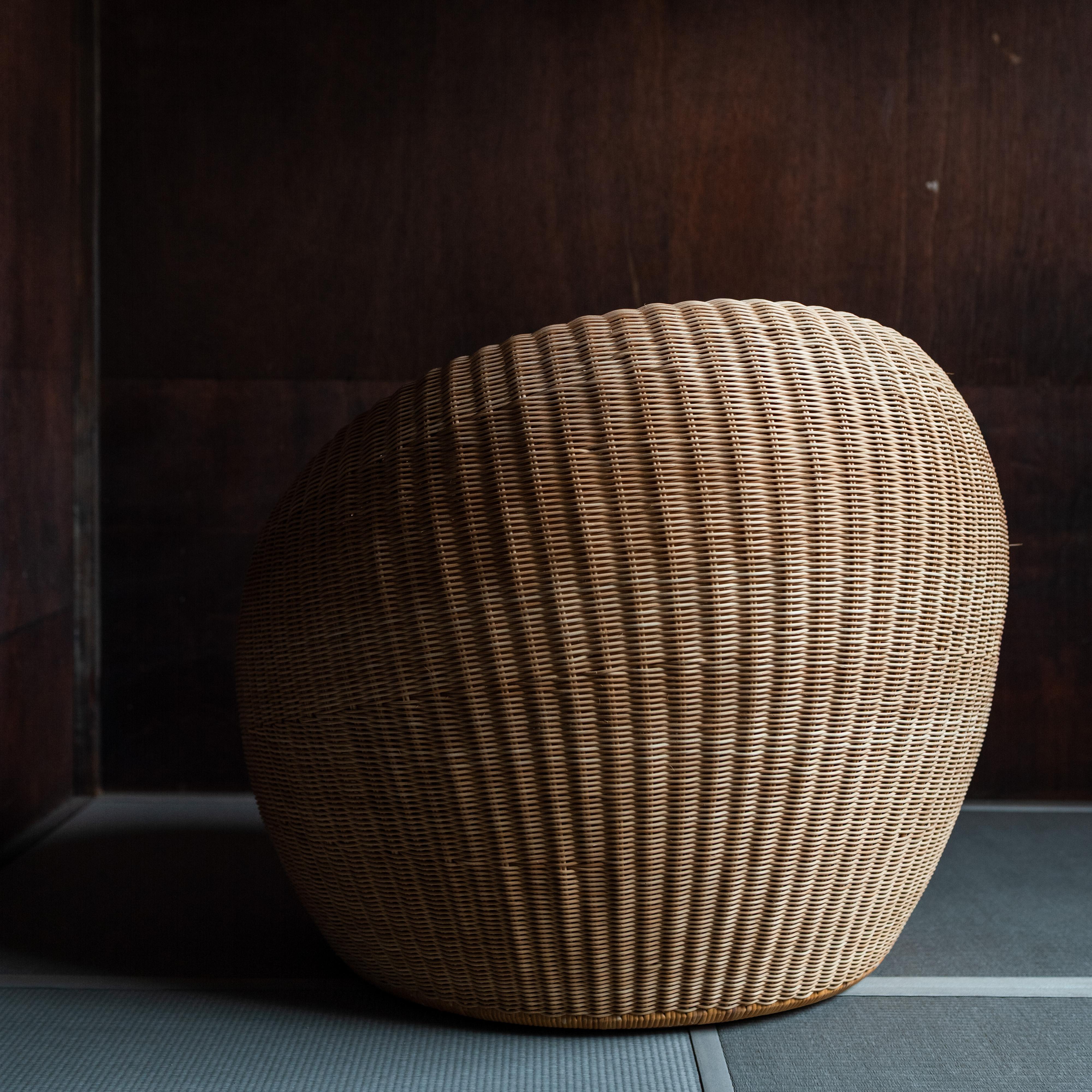 Butaca de ratán de Isamu Kenmochi para Yamakawa Rattan, años 60 Japonés en venta