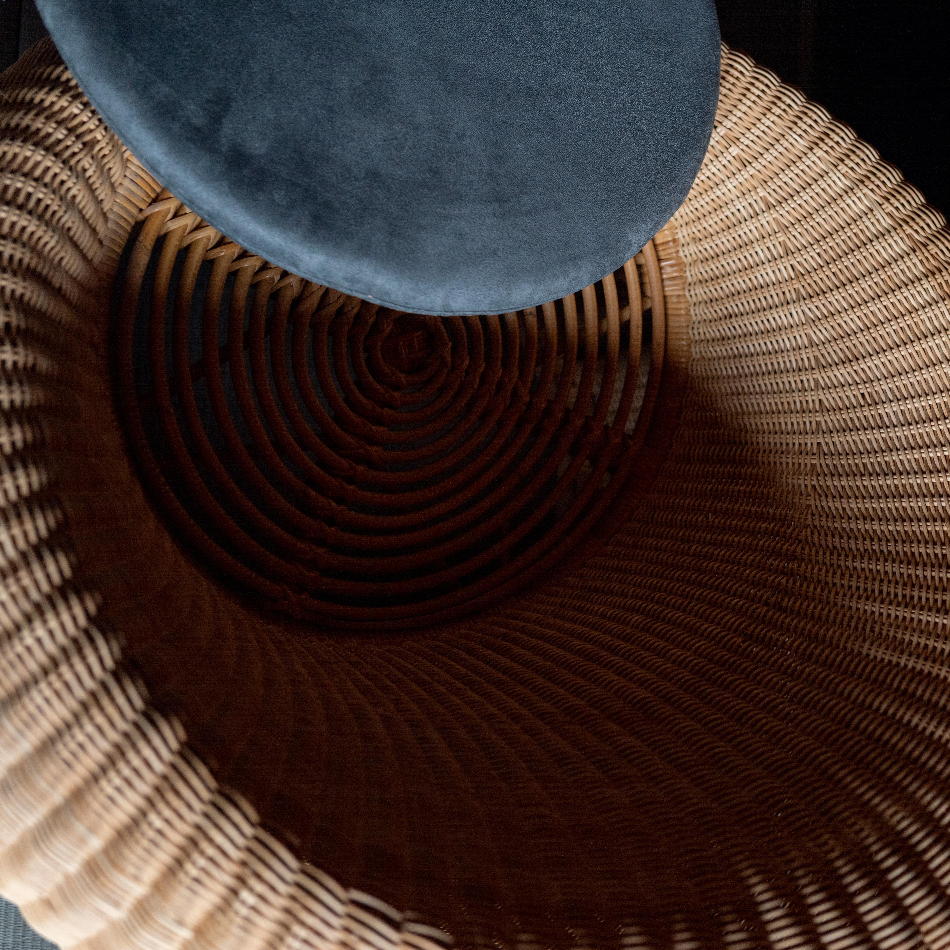 Butaca de ratán de Isamu Kenmochi para Yamakawa Rattan, años 60 Ratán en venta