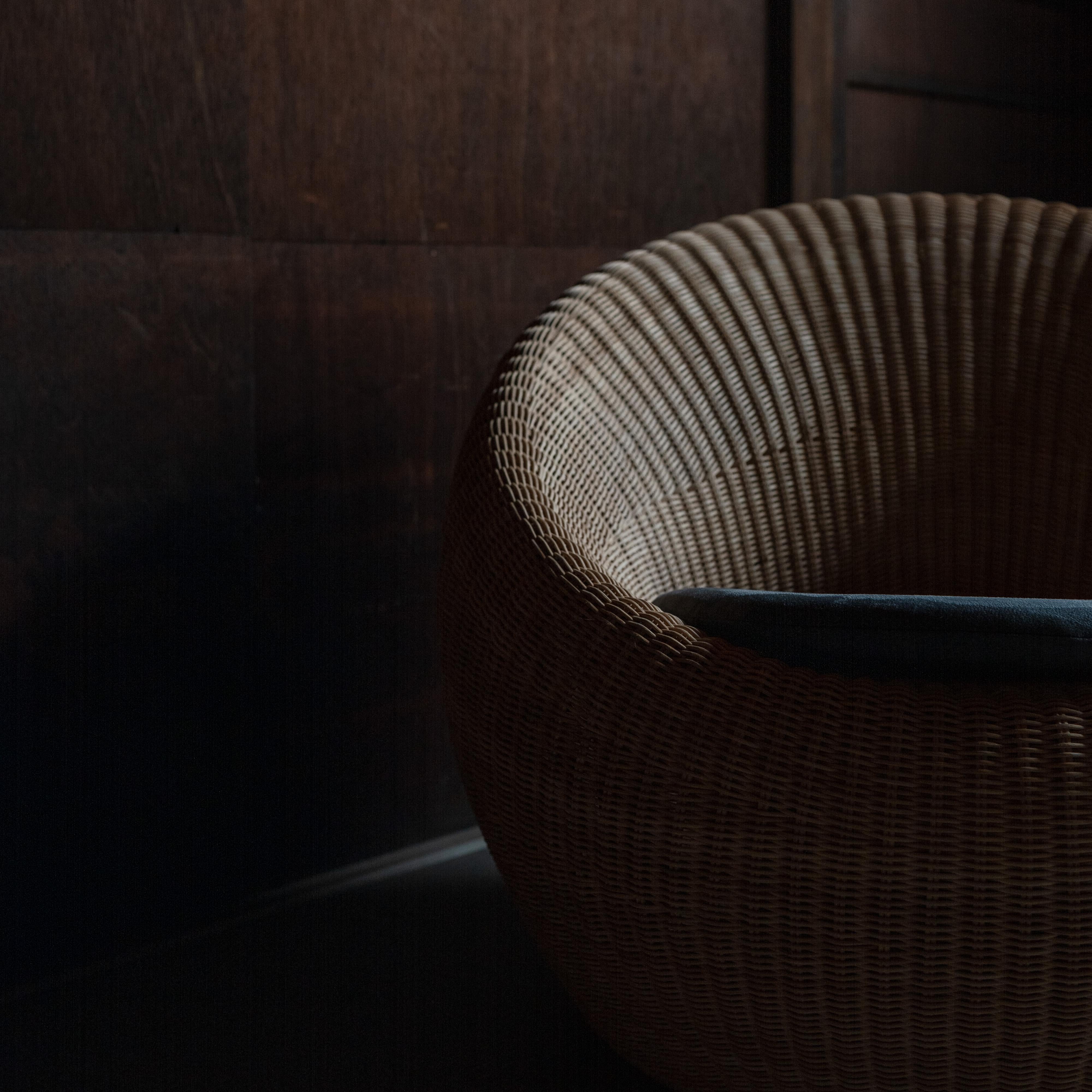 Butaca de ratán de Isamu Kenmochi para Yamakawa Rattan, años 60 en venta 1