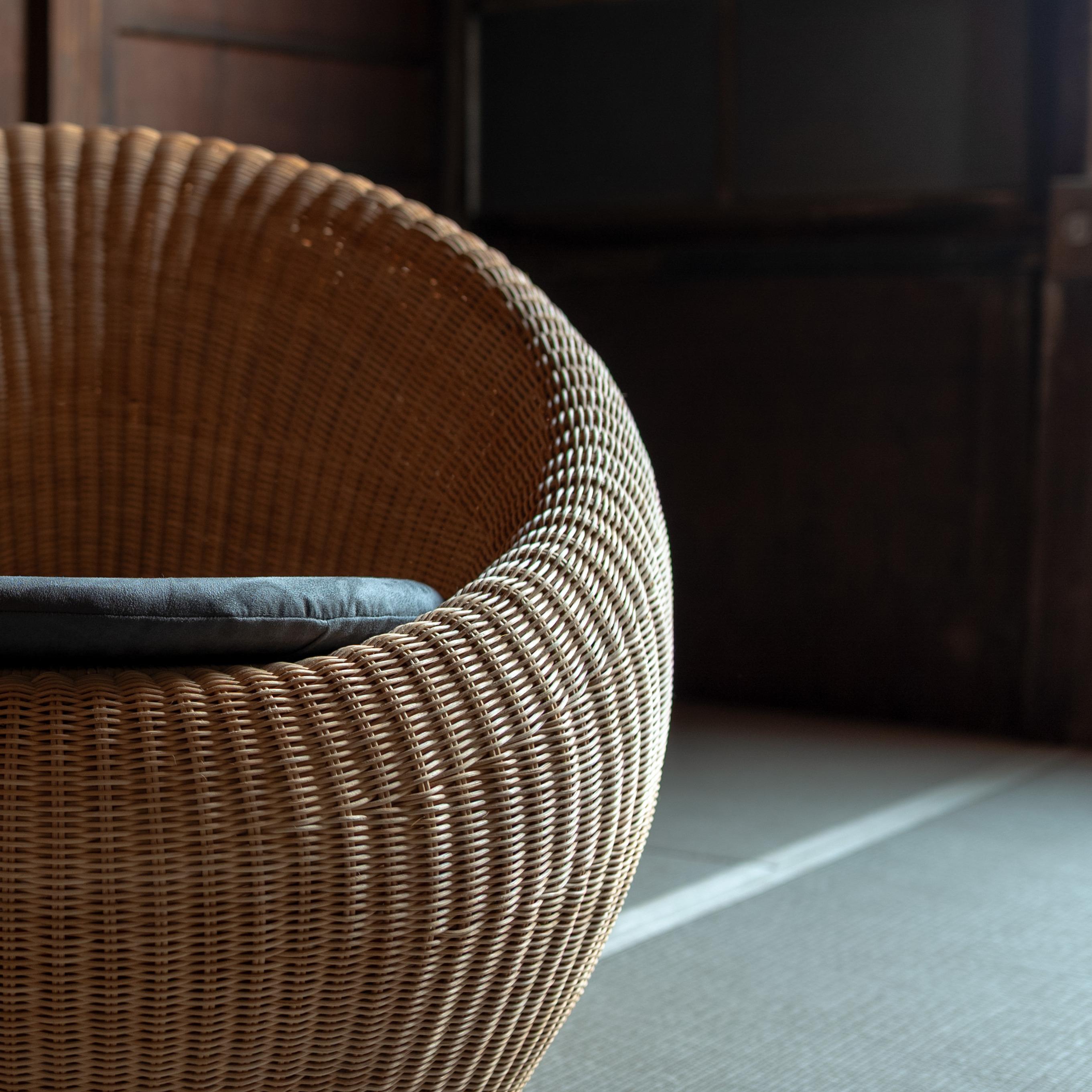 Butaca de ratán de Isamu Kenmochi para Yamakawa Rattan, años 60 en venta 2