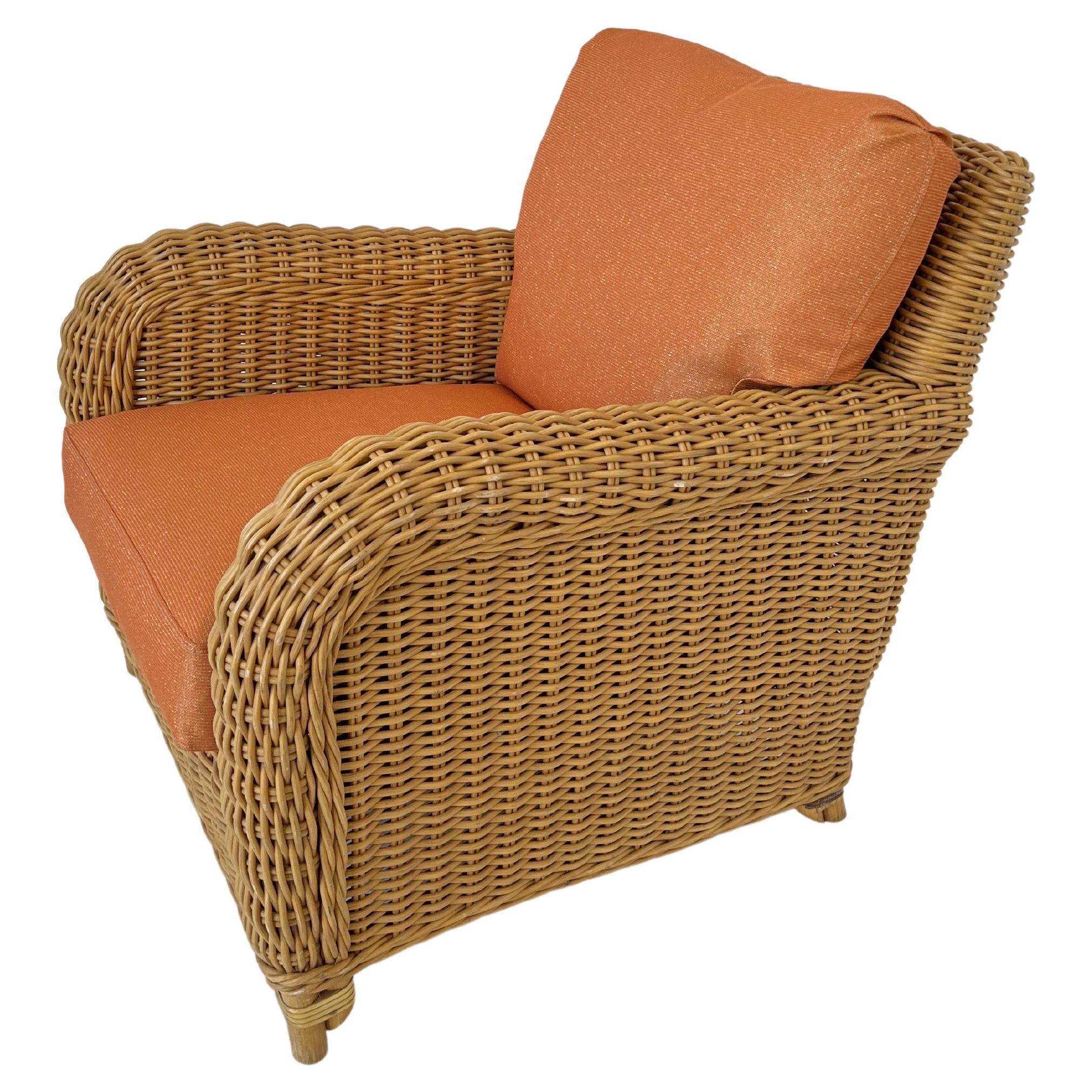 Rattan Lounge Chair by John Hutton for Donghia 