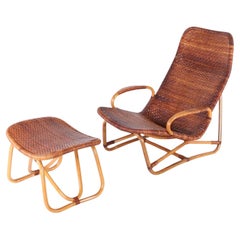 Rattan lounge chair by Yuruzu Yamakawa