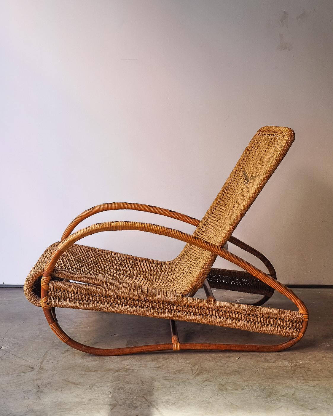 Rattan-Sessel, Erich Diekmann zugeschrieben