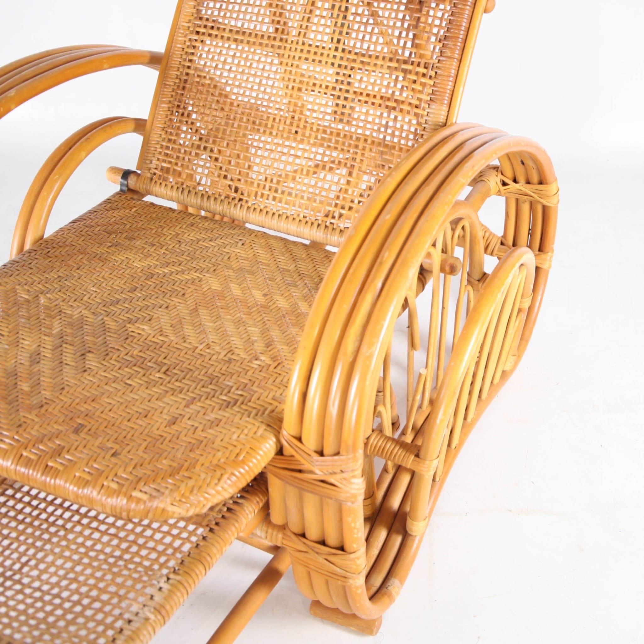 Chaise longue en rotin Bon état - En vente à Isle Sur Sorgue, FR