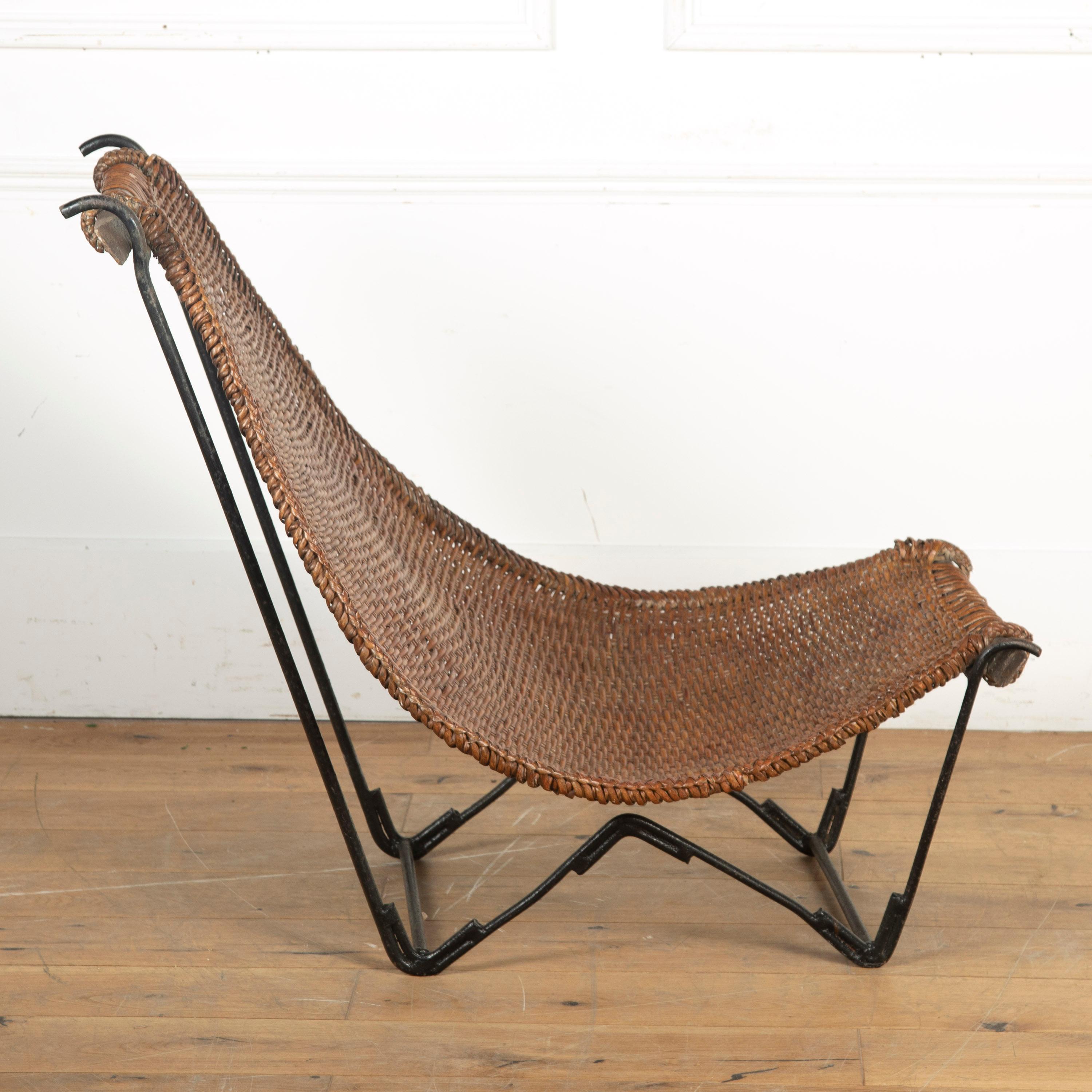 American Rattan Lounge Chair