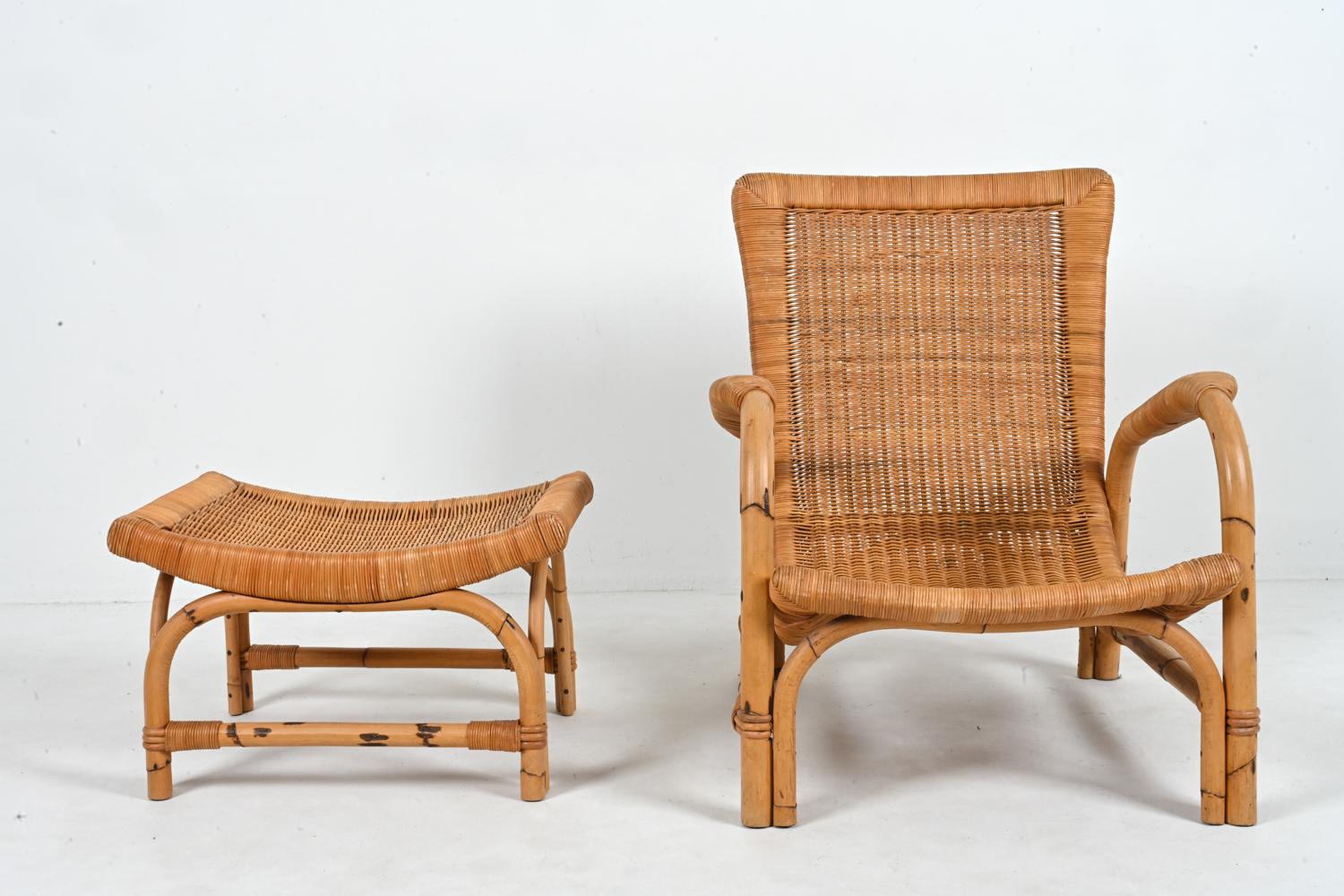 Rattan Lounge Suite by Arco Schutzmarke, Germany, c. 1960's For Sale 7