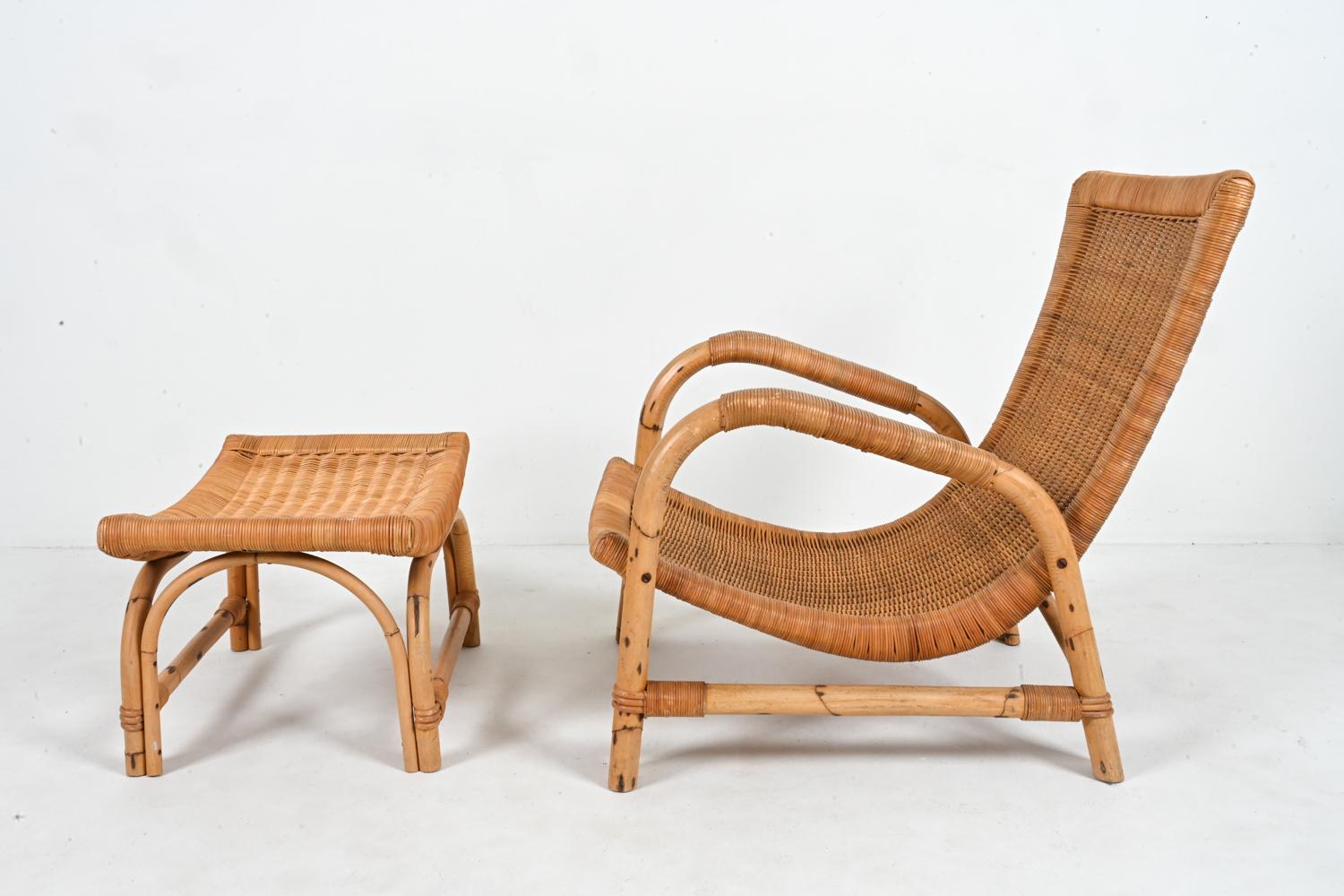 Rattan Lounge Suite by Arco Schutzmarke, Germany, c. 1960's For Sale 8