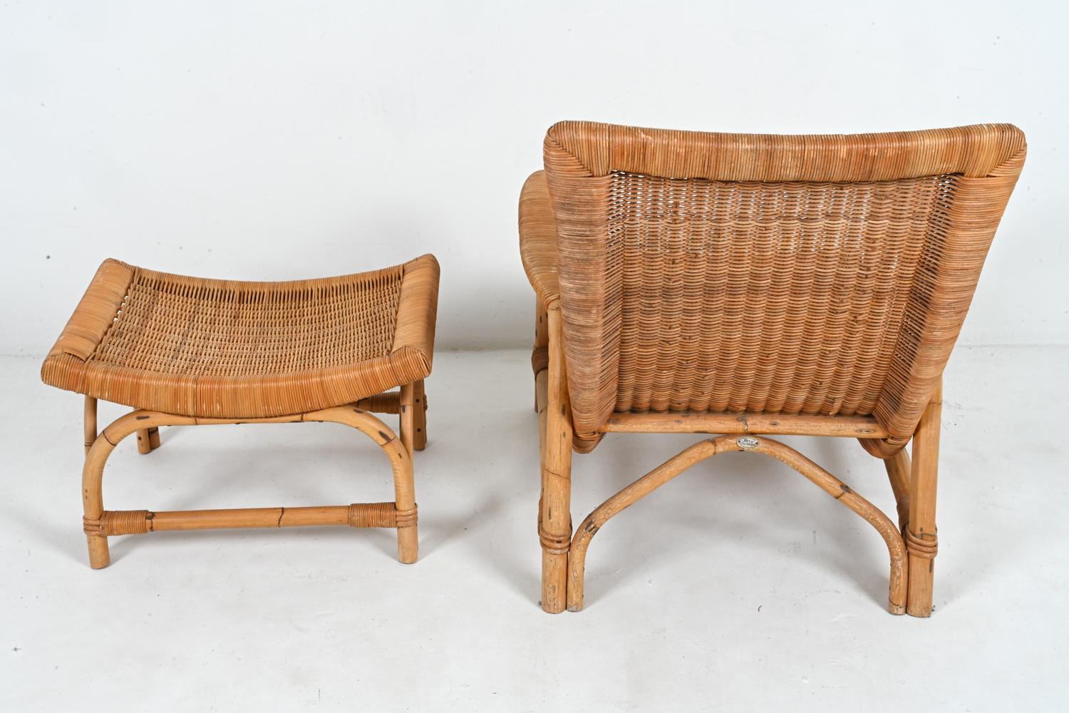 Rattan Lounge Suite by Arco Schutzmarke, Germany, c. 1960's For Sale 9