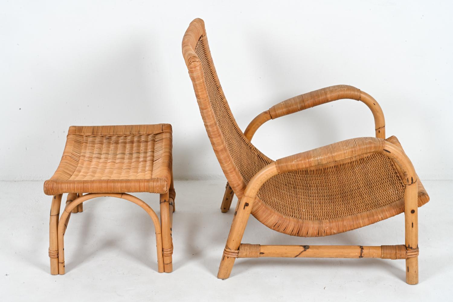 Rattan Lounge Suite by Arco Schutzmarke, Germany, c. 1960's For Sale 10