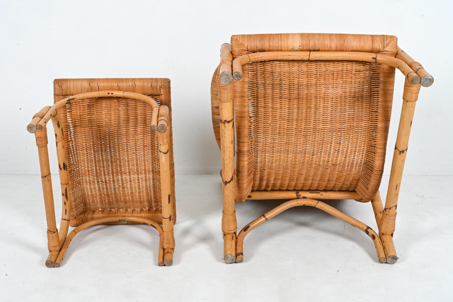 Rattan Lounge Suite by Arco Schutzmarke, Germany, c. 1960's For Sale 11