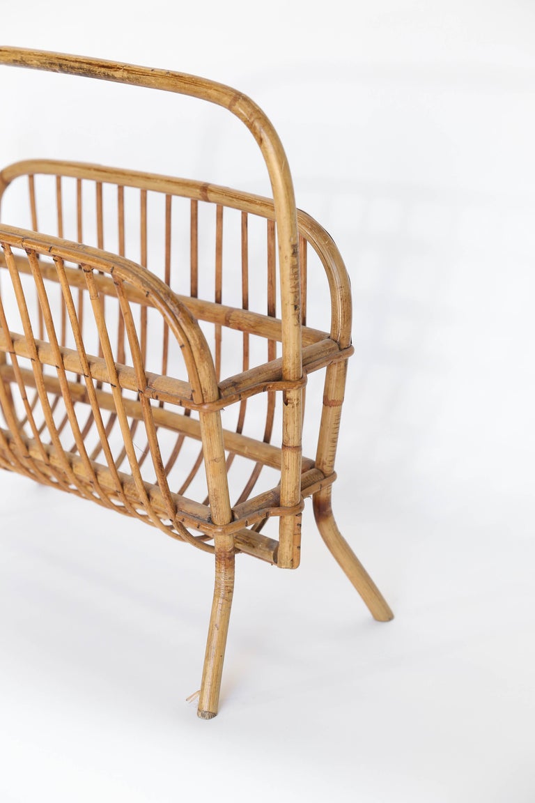 Rattan Magazine Holder at 1stDibs