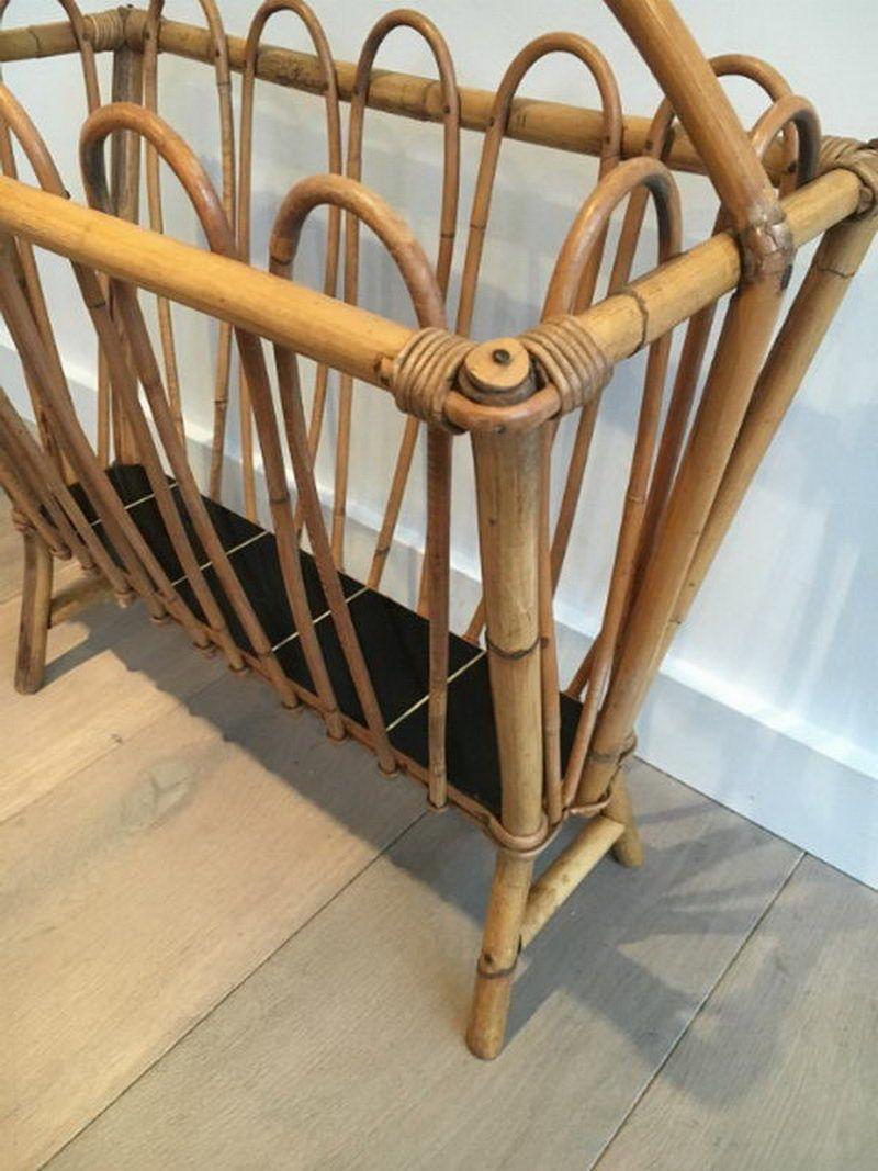 Rattan Magazine Rack For Sale 1