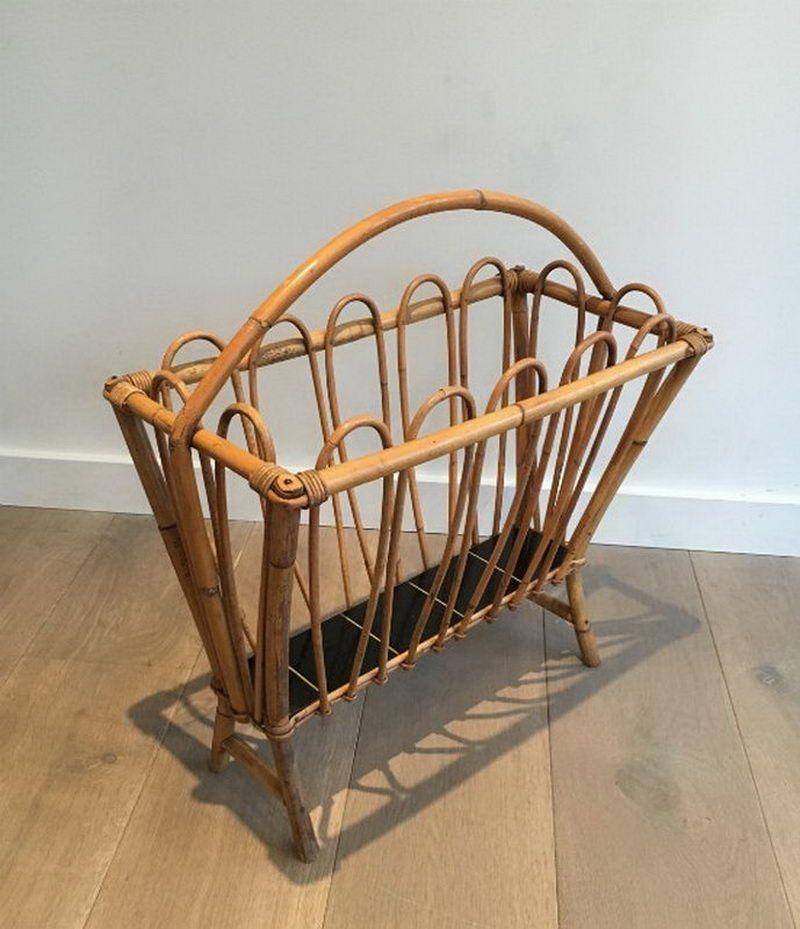 Rattan Magazine Rack For Sale 3