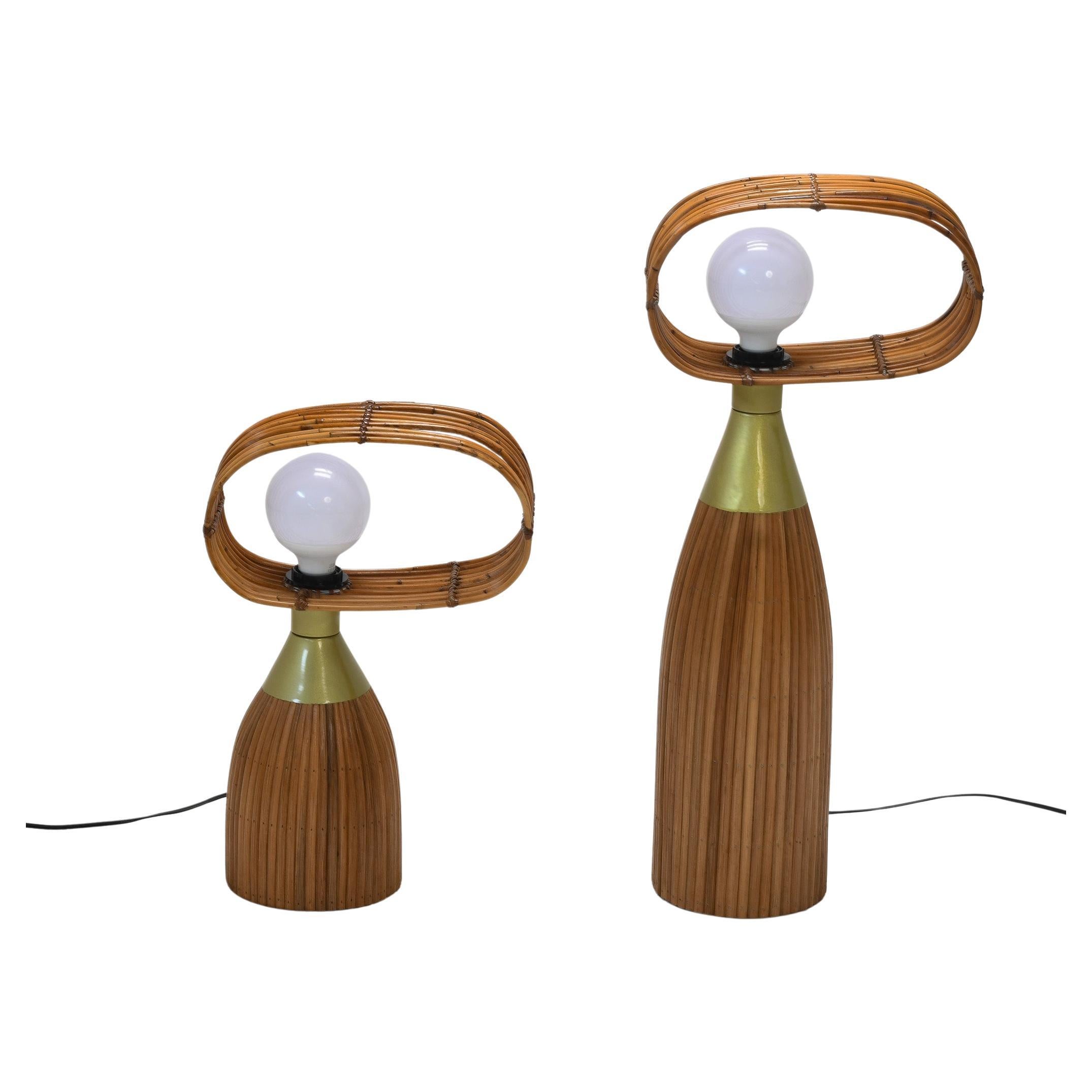Rattan Maya Table Lamp ( Set of 2 ) For Sale