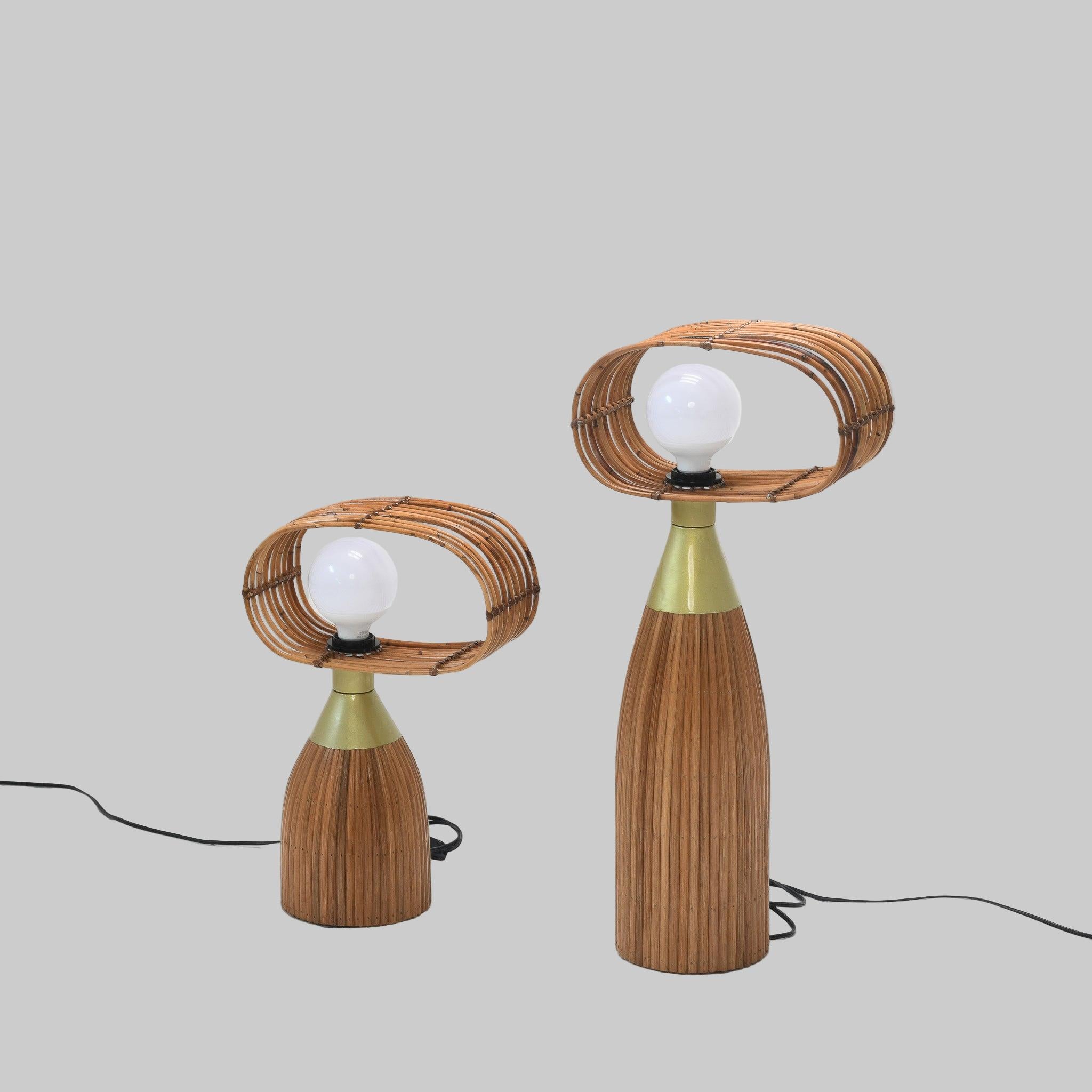 Rattan Maya Table Lamp ( Set of 2 ) In New Condition For Sale In Oxford, GB