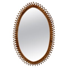 Miroir en rotin, 1950 Italie