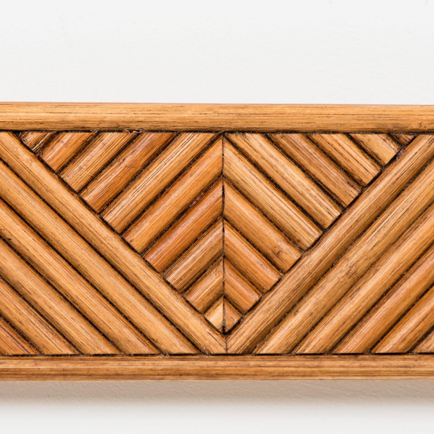 Olandese Rattan Mirror by Rene Houben in vendita