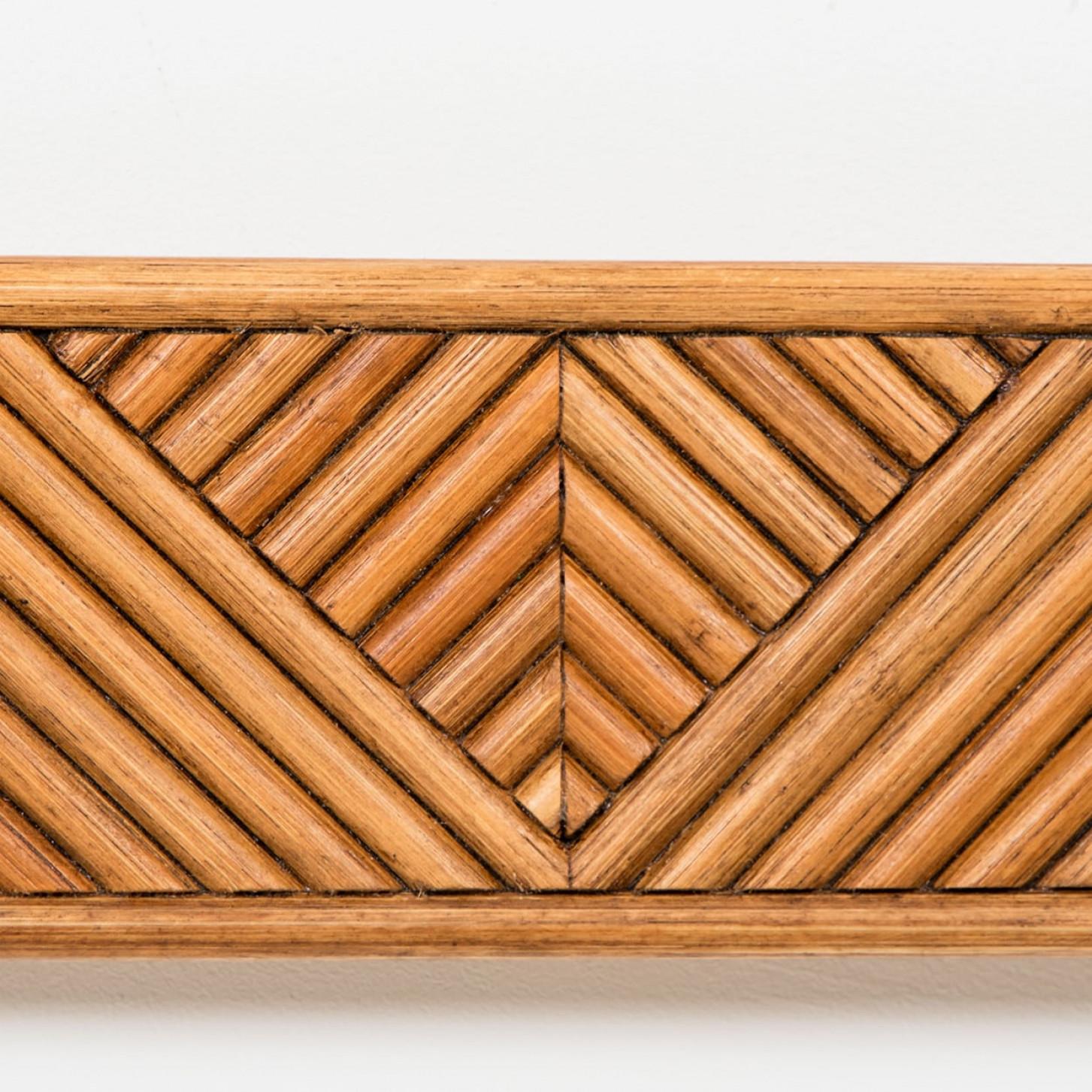 Olandese Specchio in rattan di Rene His in vendita