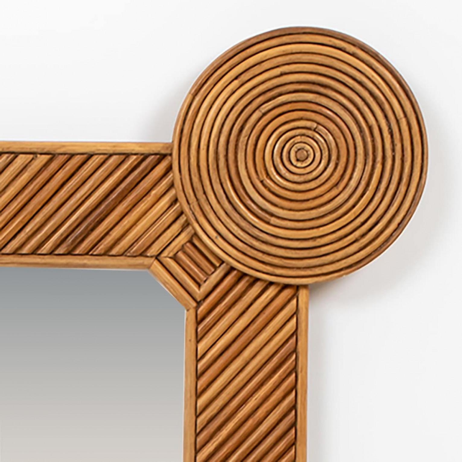 XXI secolo e contemporaneo Rattan Mirror by Rene Houben in vendita