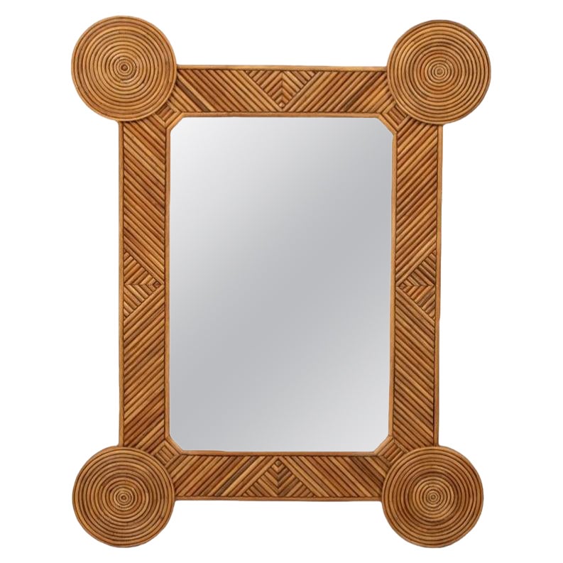 Rattan Mirror by Rene Houben
