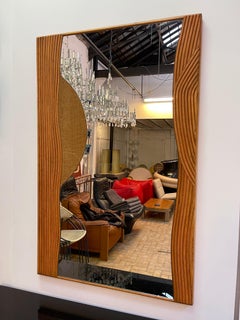 Rattan Mirror by Vivai Del Sud, Italy, 1970s