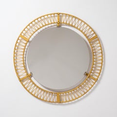 Rattan Mirror, circa 1960