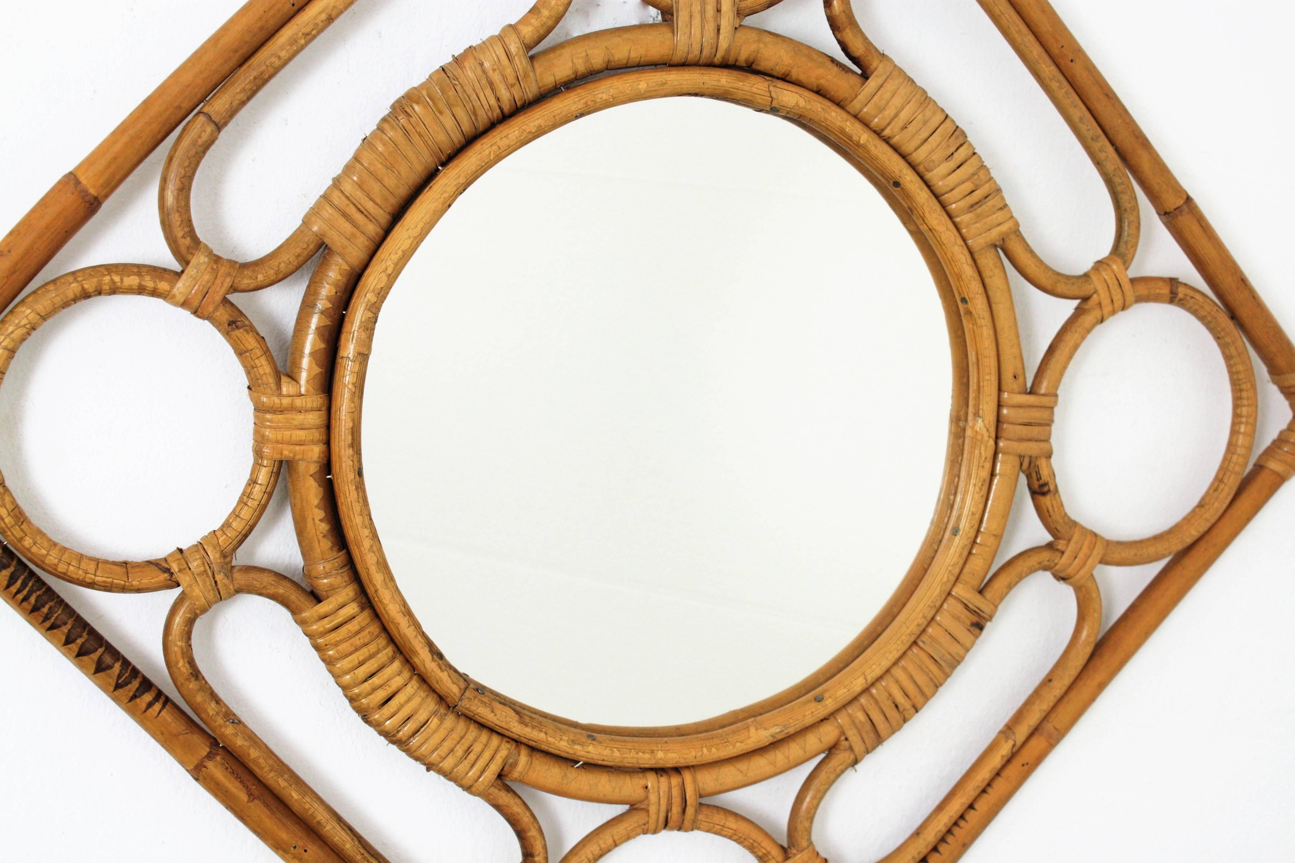 geometric mirror frame