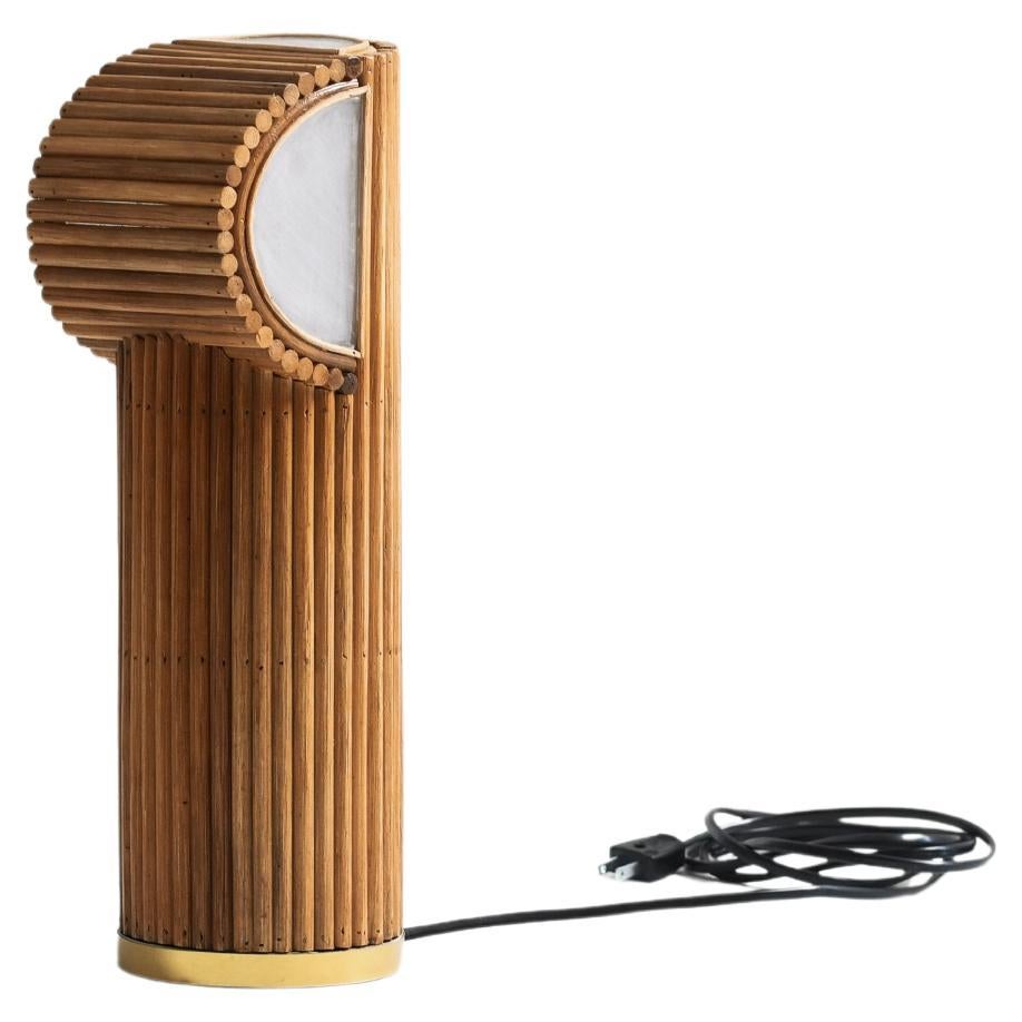 Mid-Century Modern Lampe de table moderne en rotin  
