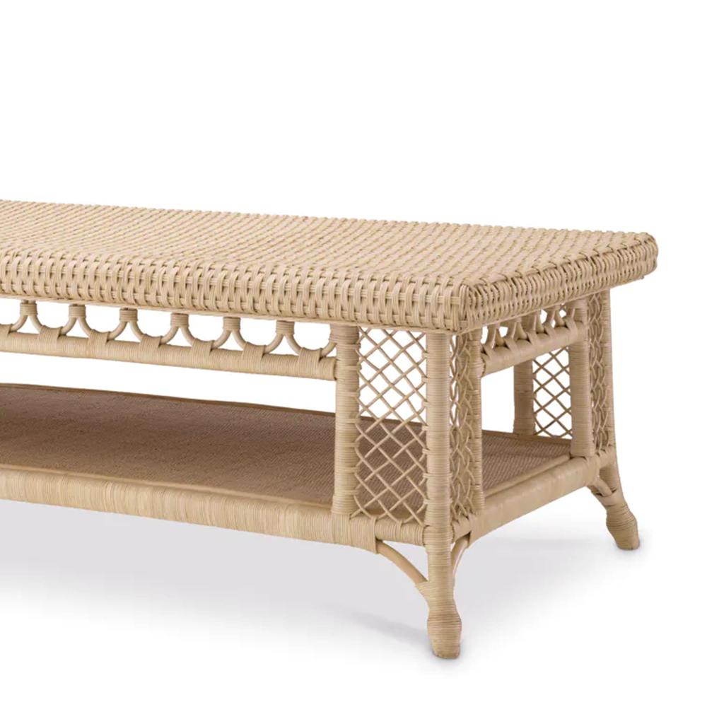 Fait main Table basse en rotin naturel en vente