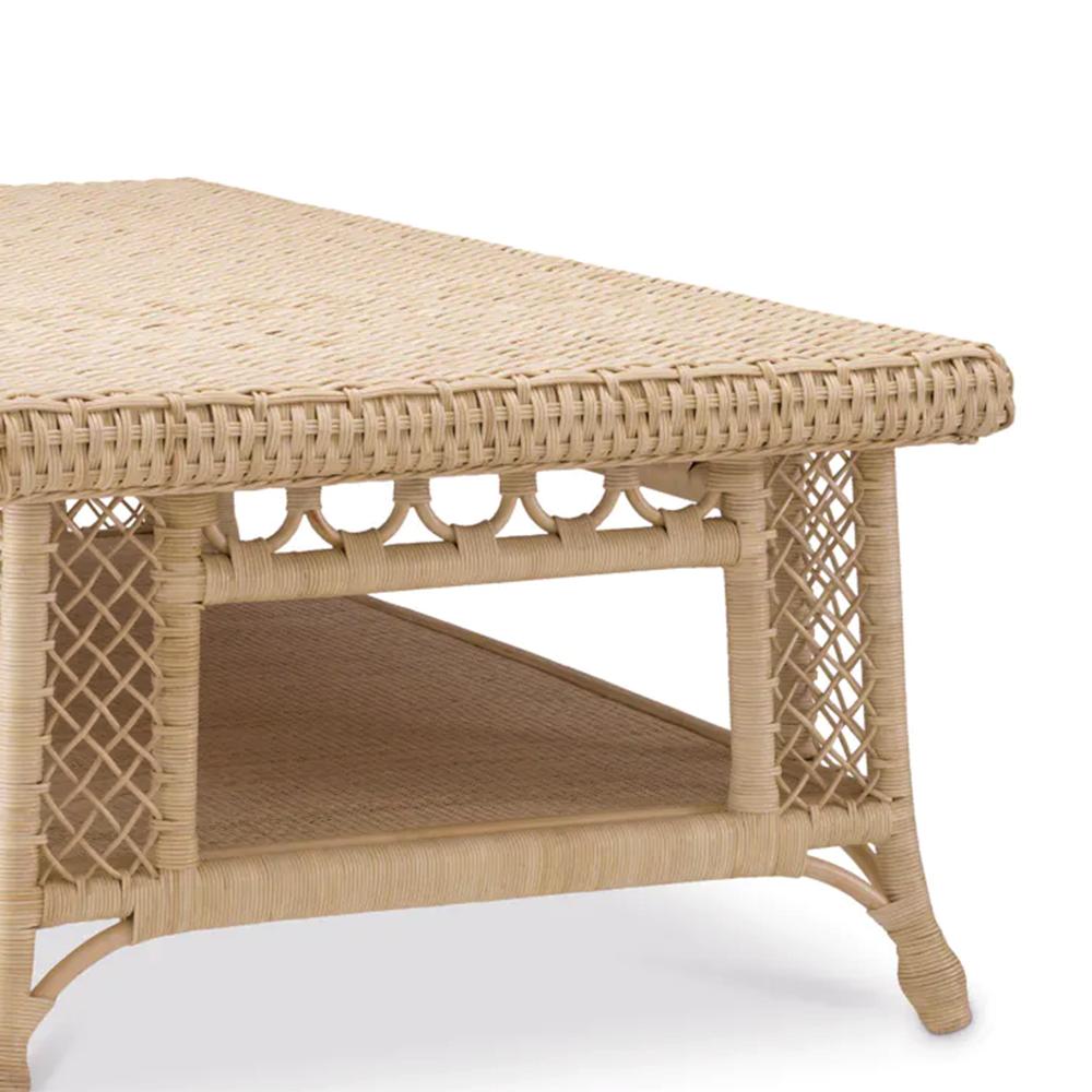 XXIe siècle et contemporain Table basse en rotin naturel en vente