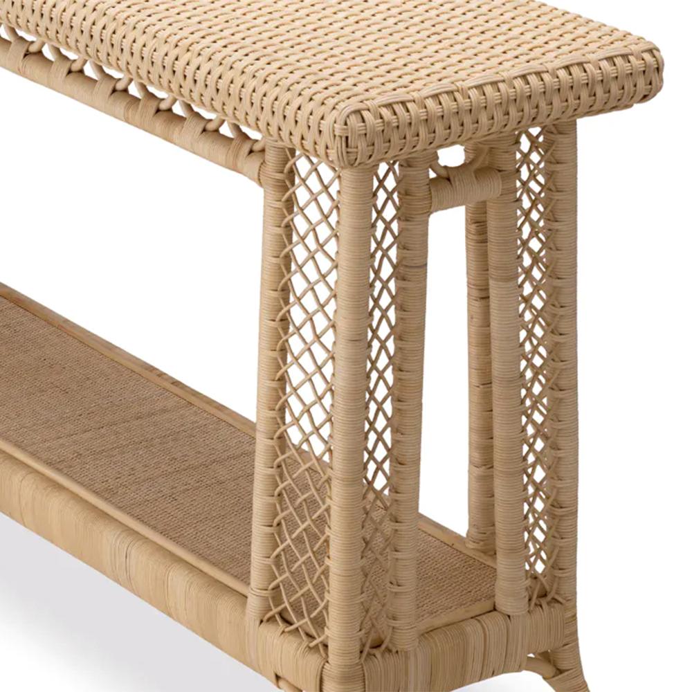 Rattan-Konsolentisch aus Natur im Zustand „Neu“ im Angebot in Paris, FR