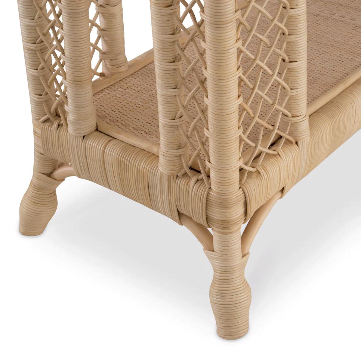 Rattan-Konsolentisch aus Natur im Angebot 1