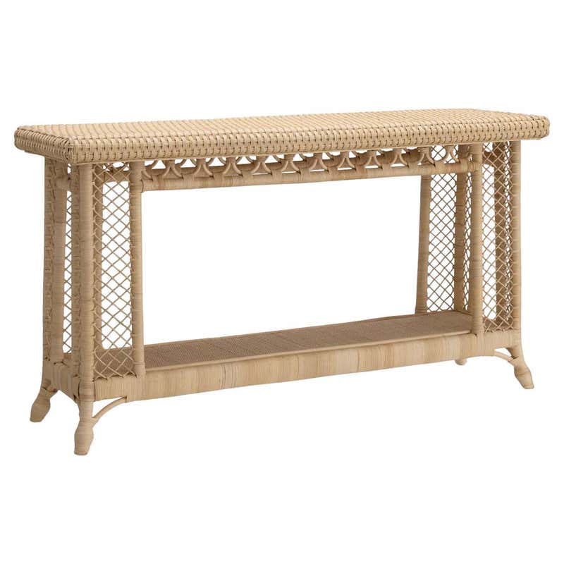 Maison Riviera Rattan Console Table Rattan Console Table For Sale at 1stDibs | ratan console table, كونسول ...