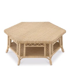 Rattan Natural Hexa Coffee Table