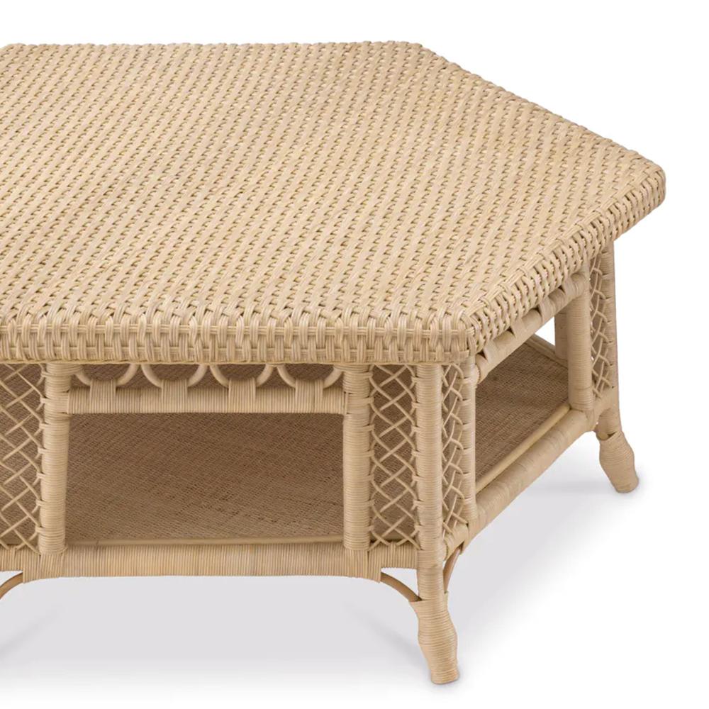 Table basse Hexa en rotin naturel Neuf - En vente à Paris, FR