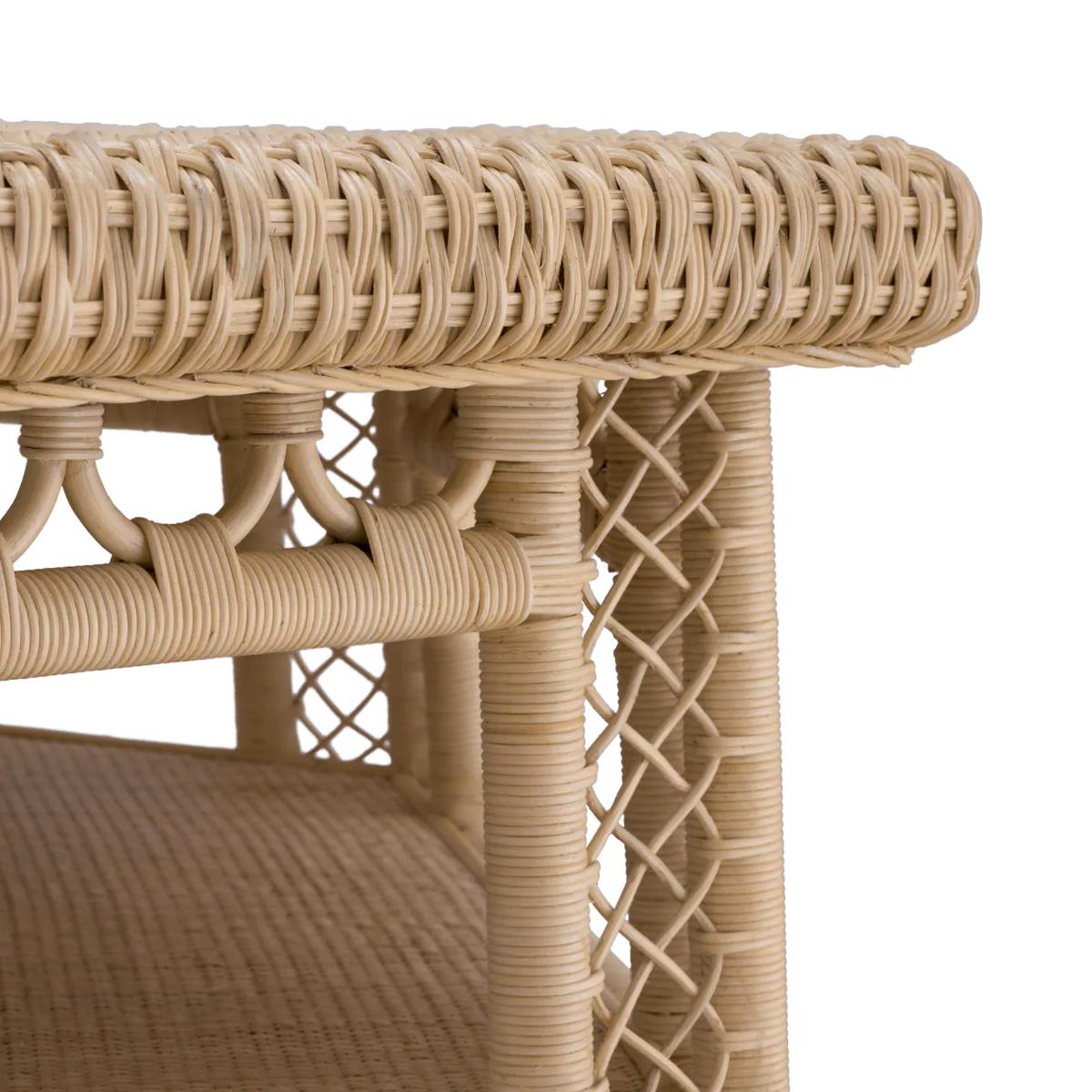 Rotin Table basse Hexa en rotin naturel en vente
