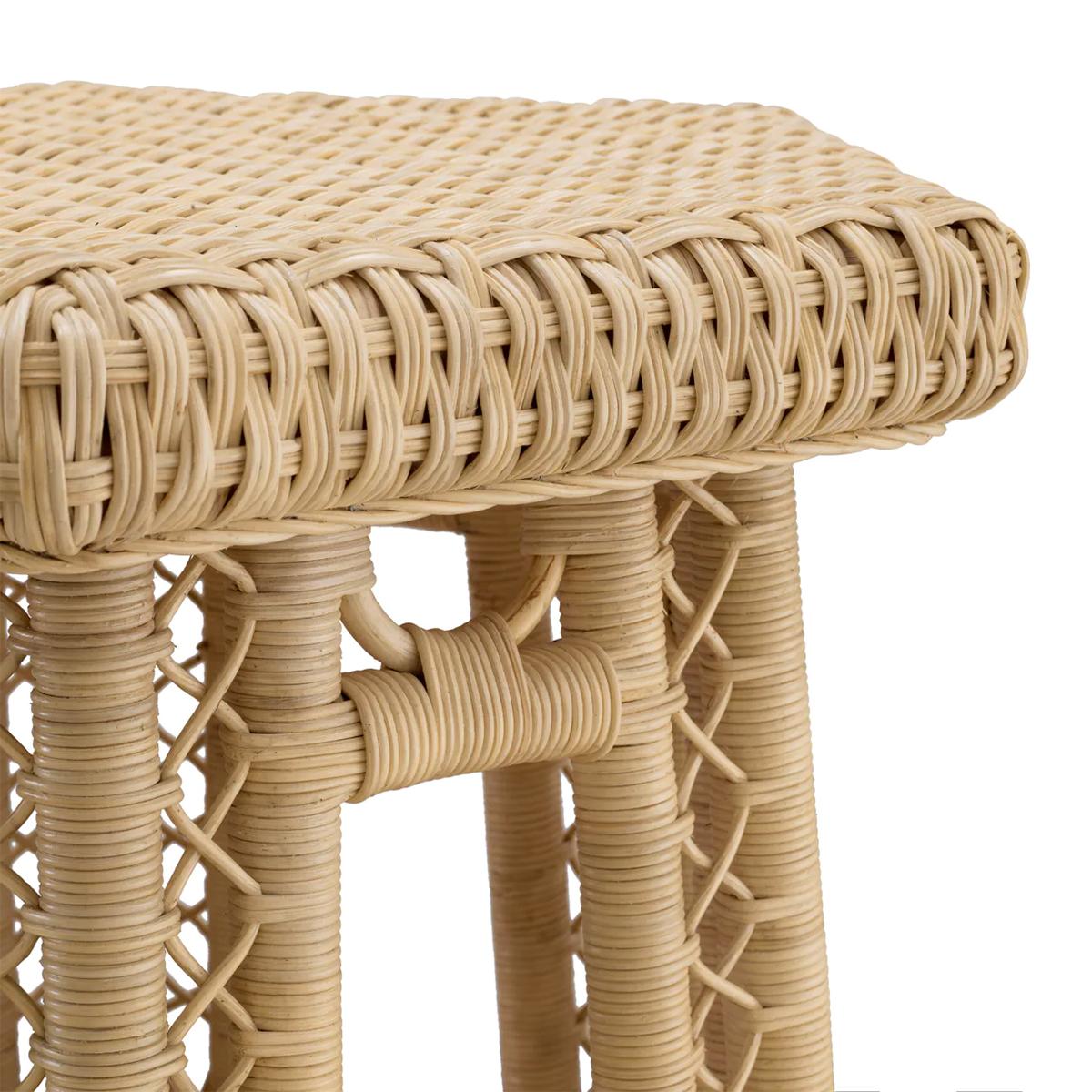 Rotin Table d'appoint Hexa en rotin naturel en vente