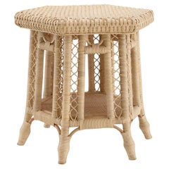 Rattan Natural Hexa Side Table