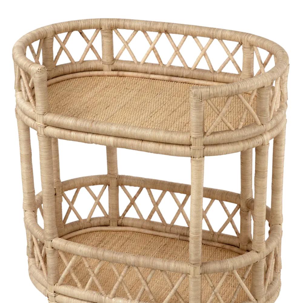 Fait main Chariot en rotin Nature en vente