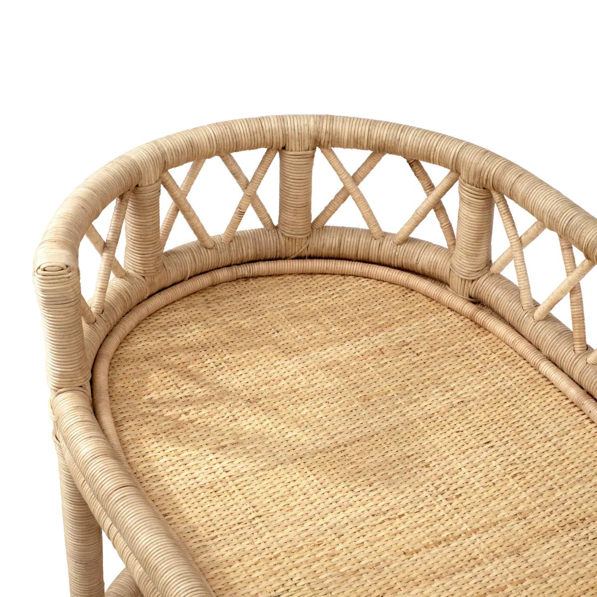 XXIe siècle et contemporain Chariot en rotin Nature en vente