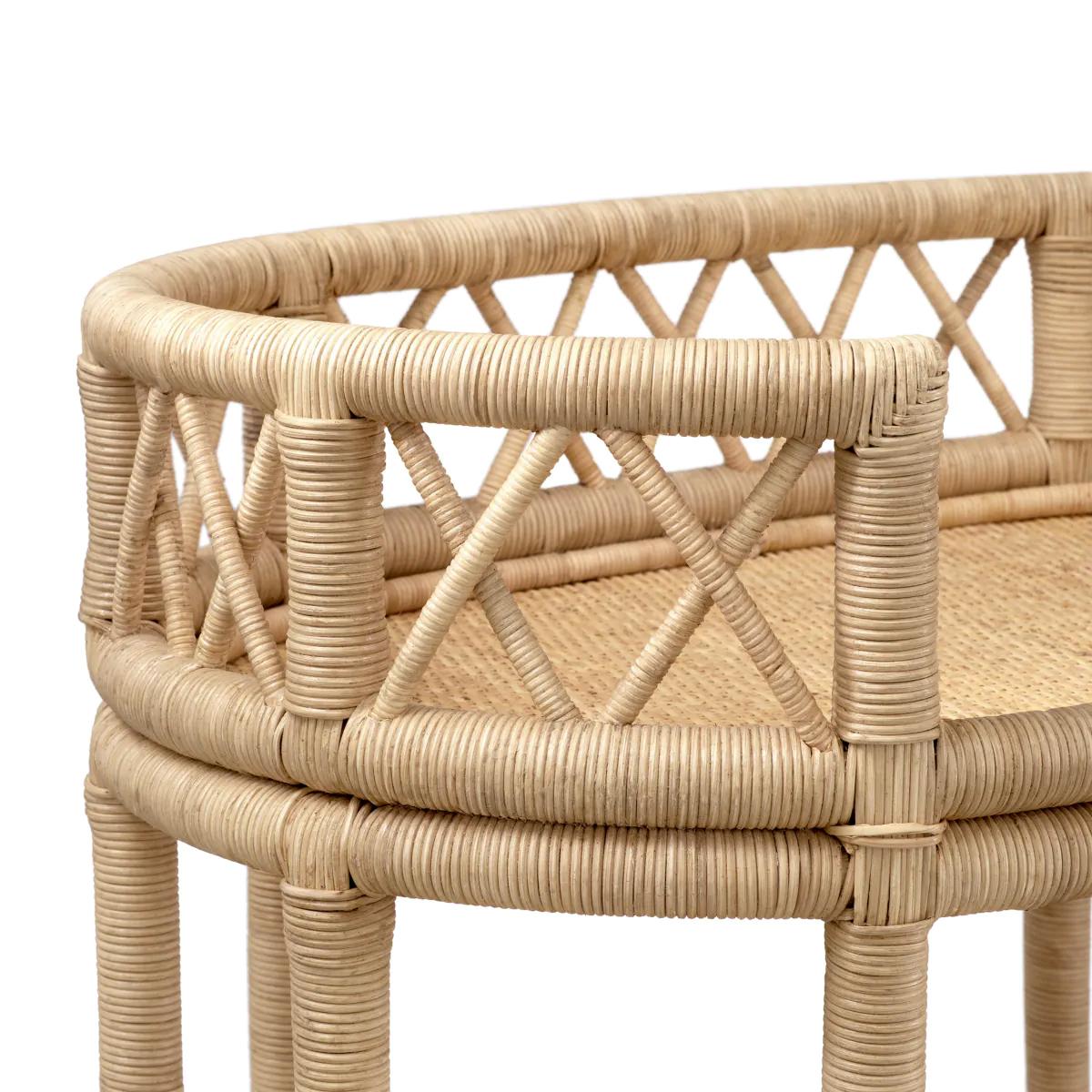 Laiton Chariot en rotin Nature en vente