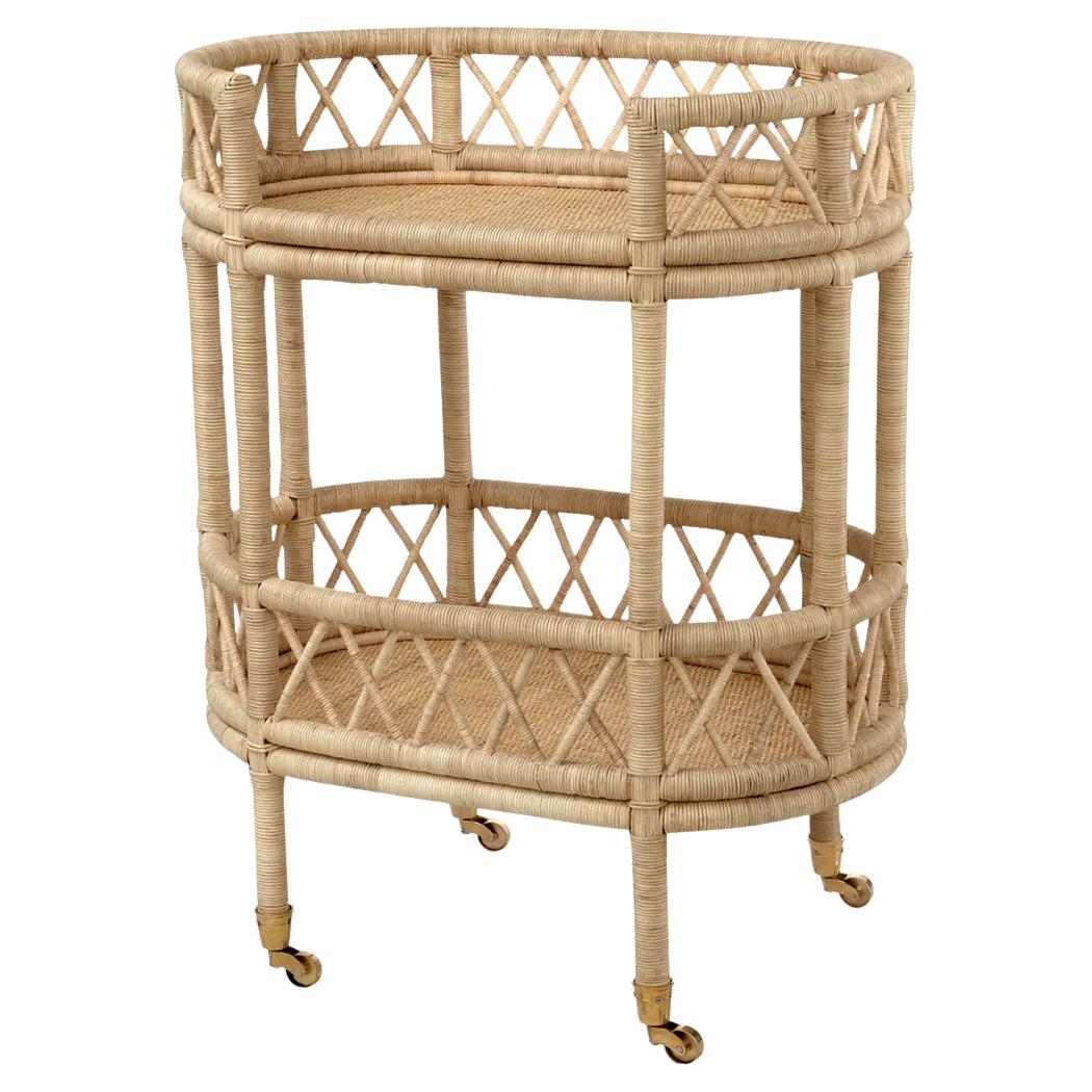 Chariot en rotin Nature en vente