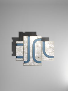 Rattan Nesting Coffee Tables with Quartz and Brass Inlay by R&Y Augousti