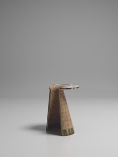 Tables d'appoint gigognes en rotin avec incrustation de Patagonia et de laiton de R&Y Augousti