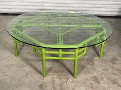 Rattan Octagonal Fretwork Coffee Table