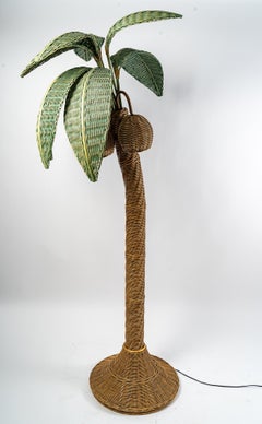Rattan Palm Floor Lamp, Mario Lopez Torres